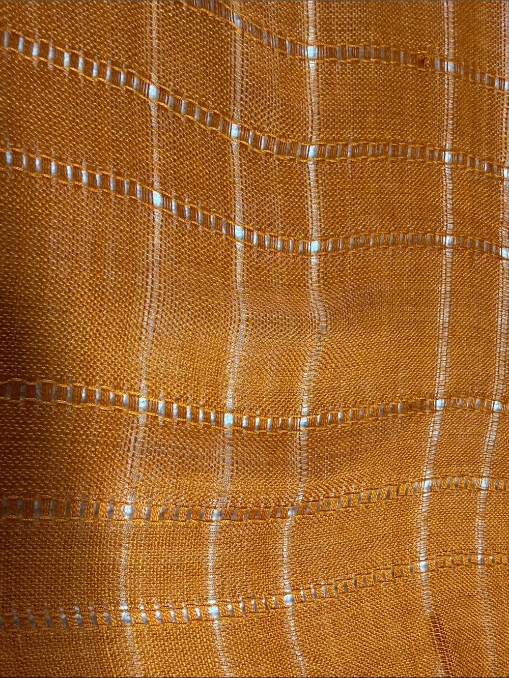 Square orange scarf with fringe boho, western, woven